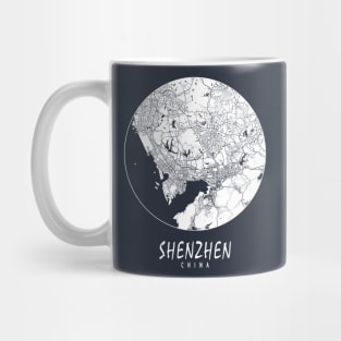 Shenzhen, China City Map - Full Moon Mug